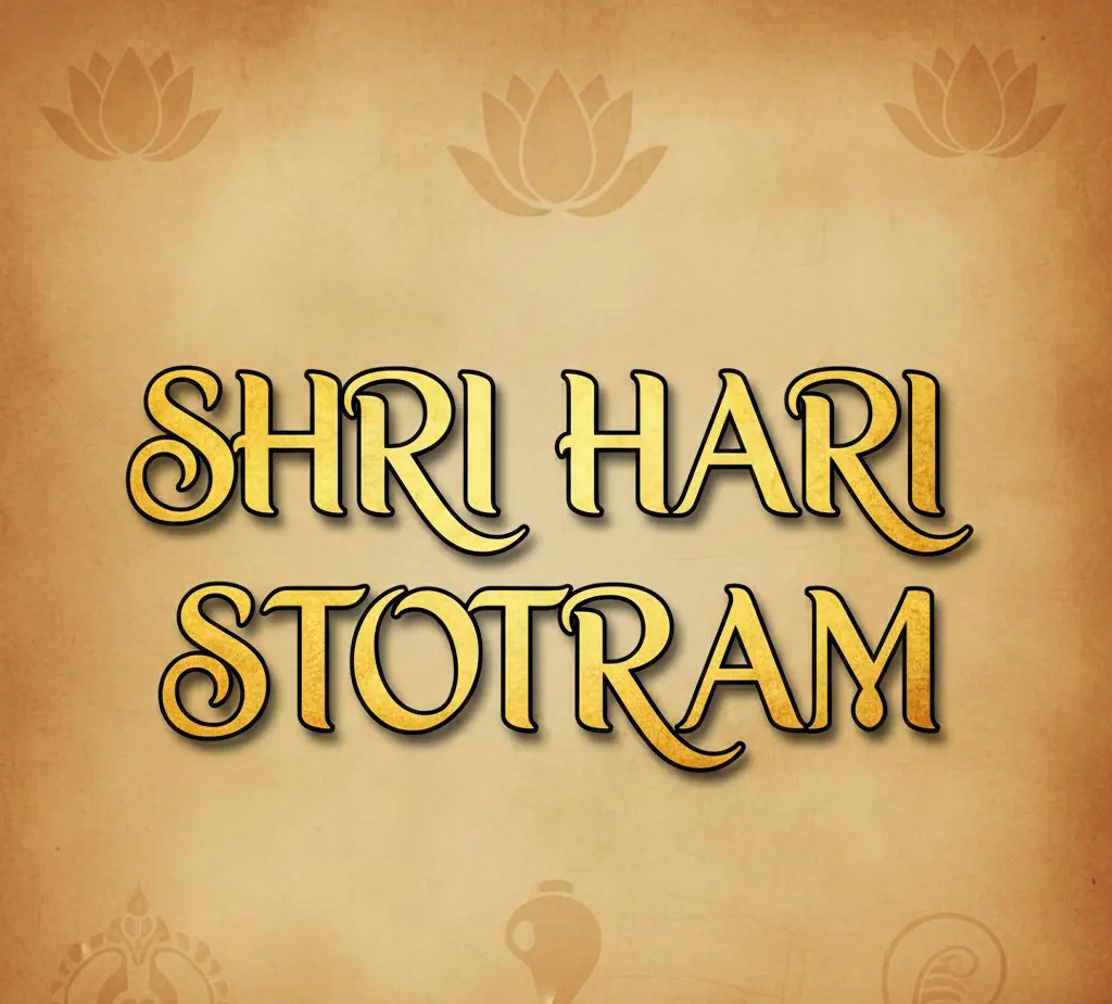 Shri Hari Stotram - Vishnu Stotram Jagajjalapalam
